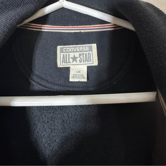 Converse All Star Men’s Black Sweater Size Large - Picture 6 of 8